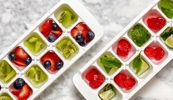 یخ شربت رو اینجوری تزئین کن | آموزش تزئین یخ با میوه و گل + فیلم و عکس 