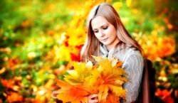 ایده های ژست عکاسی با برگ پاییزی! + عکس 