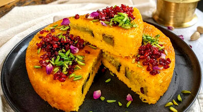 ته چین مرغ رو مجلسی، به سبک رستوران ها بپز | ترفندهای پخت ته چین که هیچکی بهت نمیگه!