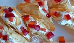 شیرینی تر میوه ای فوری، برای پذیرایی شیک و مجلسی + طرز تهیه