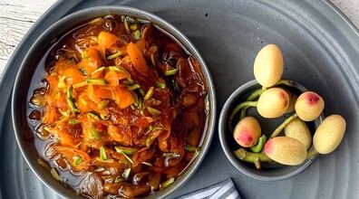 دستور پخت  مربای پوست پسته مجلسی + نکات 