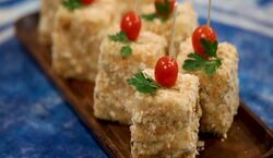 (ویدیو) طرز تهیه کیک مرغ مجلسی به روش رستورانی 