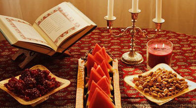 عکس دیدنی از شب یلدا در حرم سرای ناصرالدین شاه