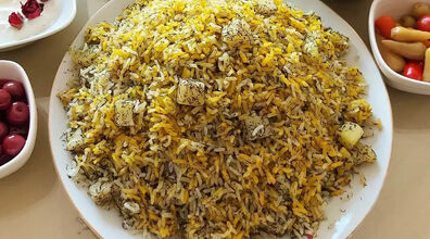 سیب پلو رو به روش کرمانشاهی ها درست کن + طرز تهیه 
