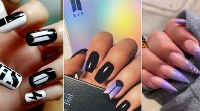 20 مدل ناخن جدید و خفن با طراحی BTS + عکس برای ایده